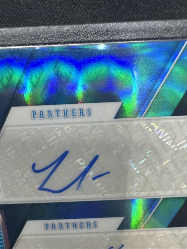 2021 Terrace marshall Jr/Chuba Hubbard Dual Patch Phoenix Auto /25 Panthers view 2