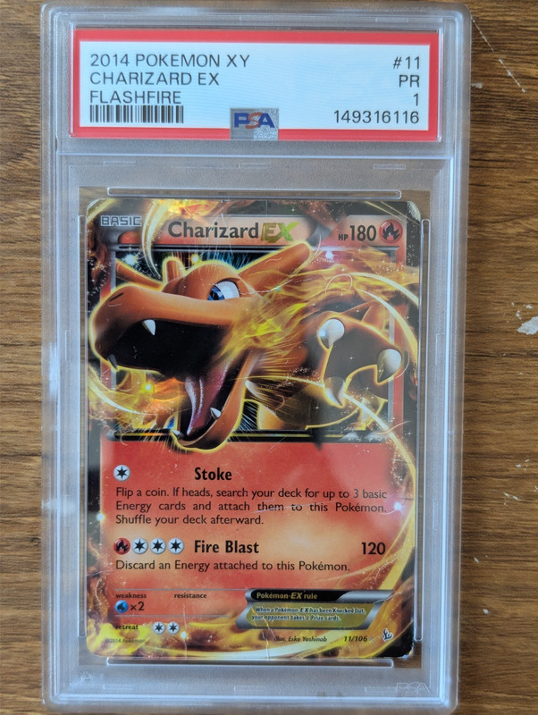2014 Pokemon XY Flashfire PSA 1 Charizard EX #11 Holo FRESH SLAB