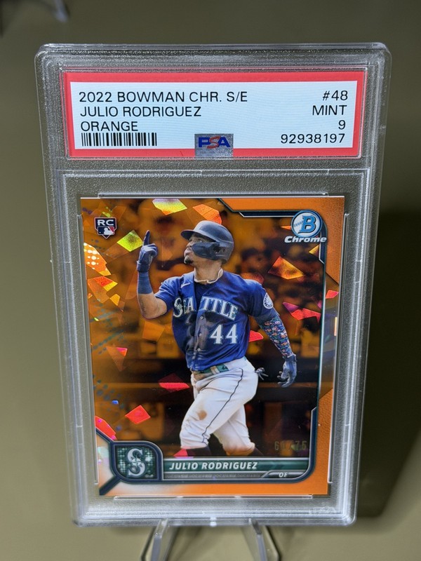 2022 Bowman Chrome Sapphire Edition - Julio Rodriguez #48 Orange /75 (RC) PSA 9