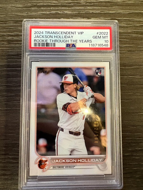 2024 Topps Transcendent Vip 2024 Through The Years Jackson Holliday #2022 PSA 10