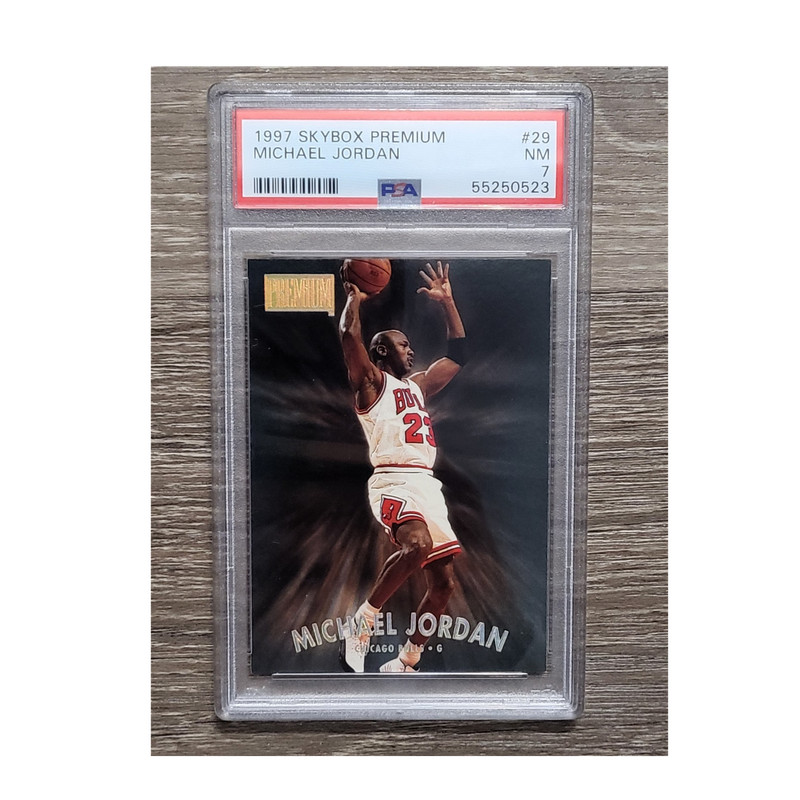 1997-98 SkyBox Premium Michael Jordan #29 Chicago Bulls PSA 7 Graded Base