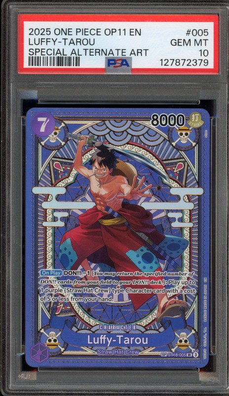 One Piece CCG Luffy-Tarou Special Alternate Art ST18-005 PSA 10 Gem Mint