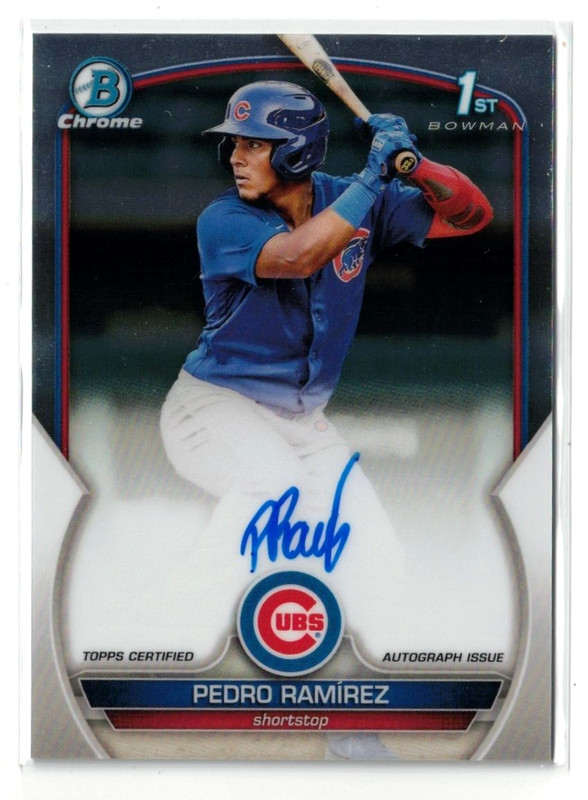 2023 1st Bowman Chrome RC AUTO Pedro Ramirez #CPA-PR! Cubs! Rookie! Autograph!