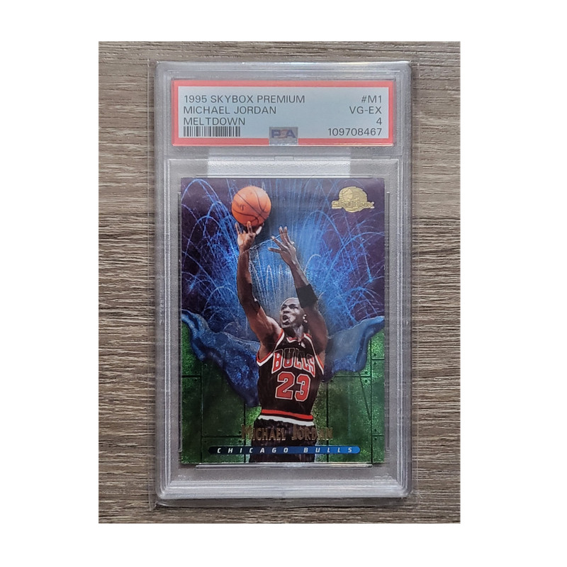 1995 SkyBox Premium Meltdown Michael Jordan #M1 Chicago Bulls PSA 4 Insert