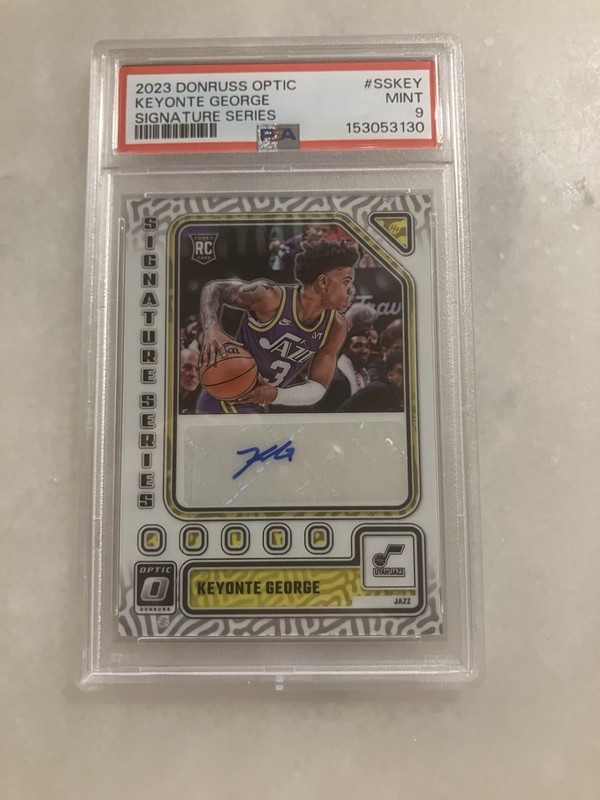 2023-24 Donruss Optic Keyonte George #SS-KEY Signature Series Auto PSA 9