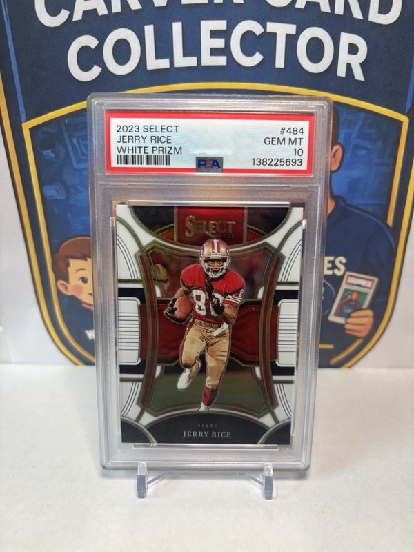 2023 Select Jerry Rice White Prizm /35 PSA 10 49ers Suite Level