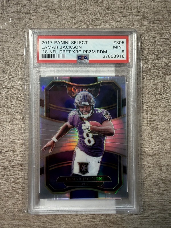 2017 Panini Select - 2018 XRC Lamar Jackson #305 Silver Prizm QB5 (RC)