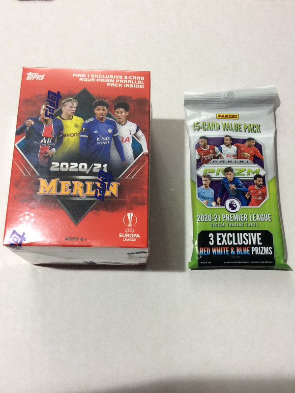 2020-21 Topps Merlin UEFA Soccer Blaster Box Aqua Prizm Pack Lot Messi Auto 🔥🔥