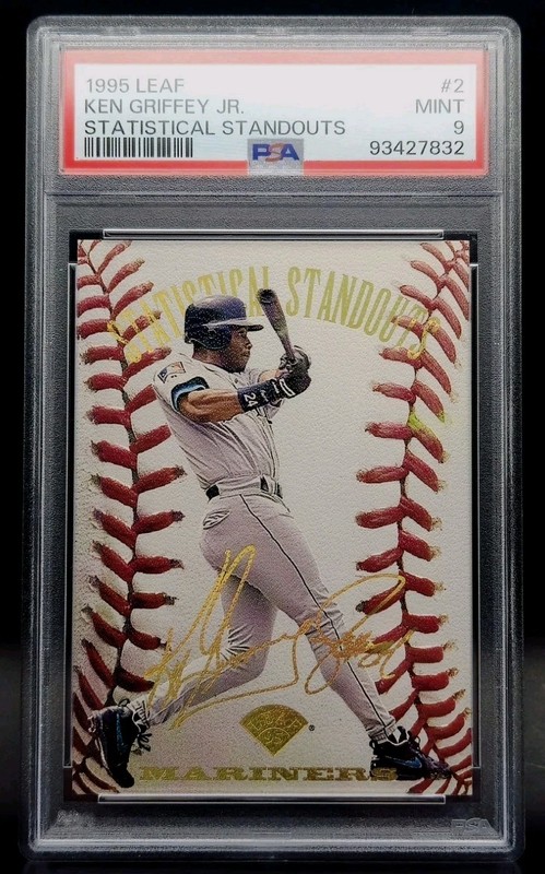 1995 LEAF KEN GRIFFEY JR STATISTICAL STANDOUTS /5000 PSA 9 HOF MARINERS