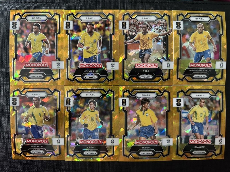 🇧🇷 BRAZIL! 2026 Panini Prizm Monopoly FIFA World Cup Brasil Gold Cracked Ice