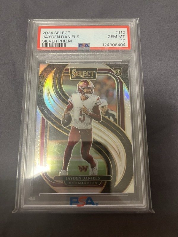 Panini 2024 Select Premier Level Jayden Daniels Silver Prizm RC #112 PSA 10