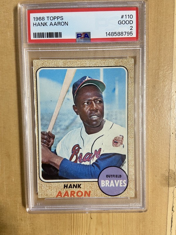1968 Topps - Hank Aaron #110 PSA 2  Newly Graded