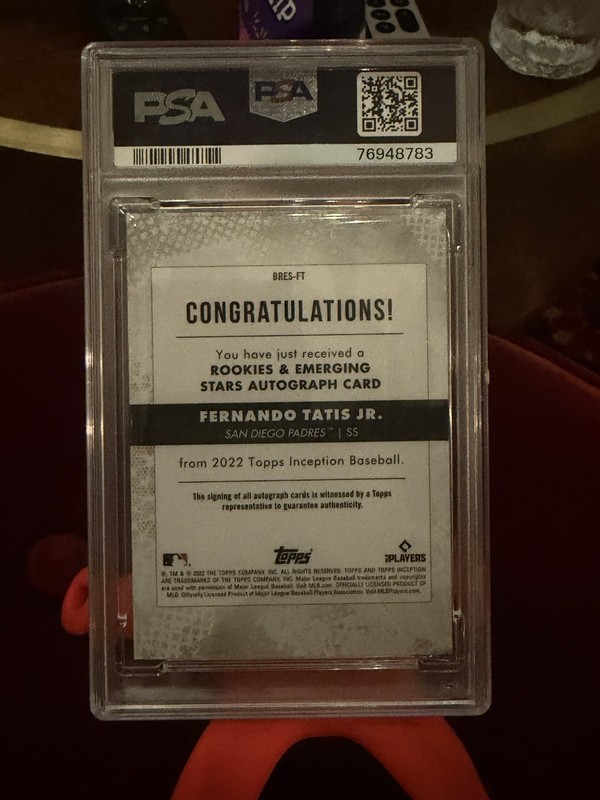 Ultra Rare PSA 10 Gem 🔥 2022 Topps Inception Fernando Tatis Jr. Rookie Auto /25 view 2