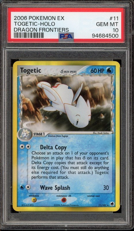 Pokemon Togetic EX Dragon Frontiers Holo Rare #11 PSA 10 Gem Mint