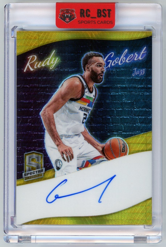 RUDY GOBERT Auto - Asia Gold Prizm #/3 2022-23 Panini Spectra #CG-RGB