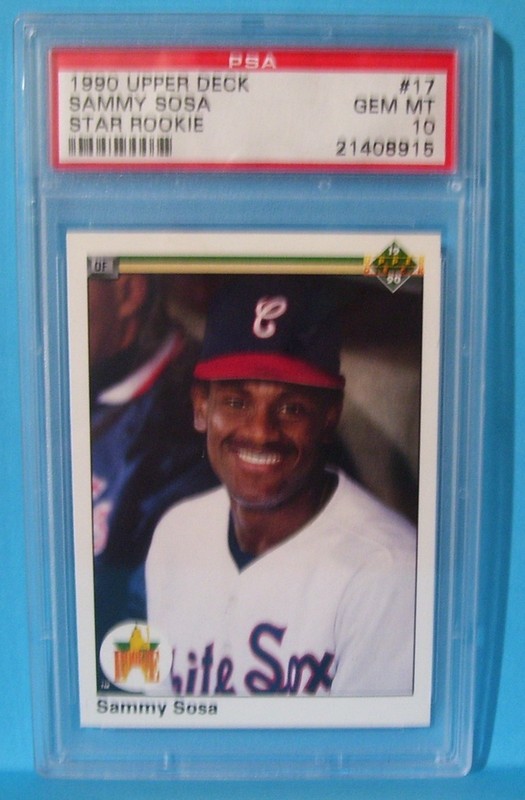 1990 Upper Deck Sammy Sosa Stay Rookie GEM MT-10 PSA #17