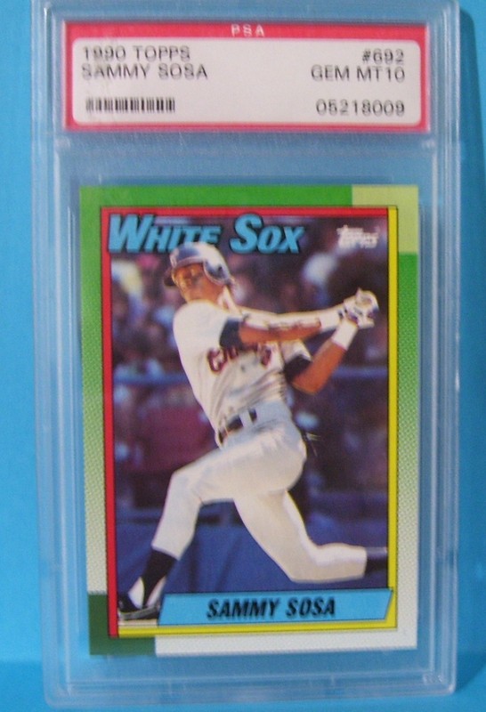 1990 Topps Sammy Sosa RC-#692-PSA GEM MT 10