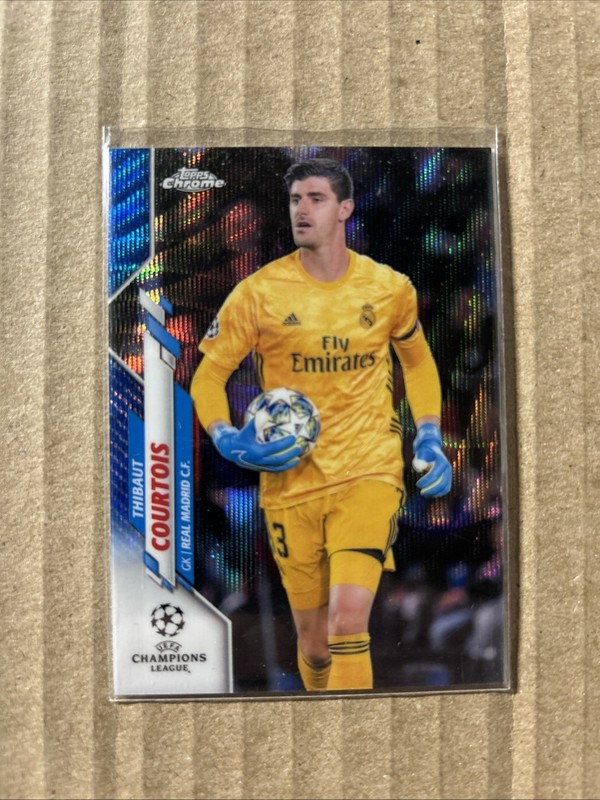 Thibaut Courtois 2019-20 Topps Chrome UEFA Sapphire /75 Real Madrid Star!