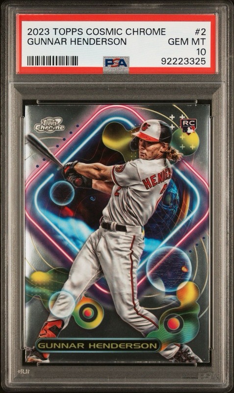 2023 Topps Cosmic Chrome #2 Gunnar Henderson Rookie PSA 10