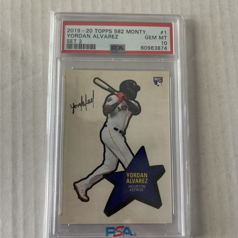 Topps 2020 582 Montgomery Set Yordan Alvarez Rookie PSA 10 #1 Astros