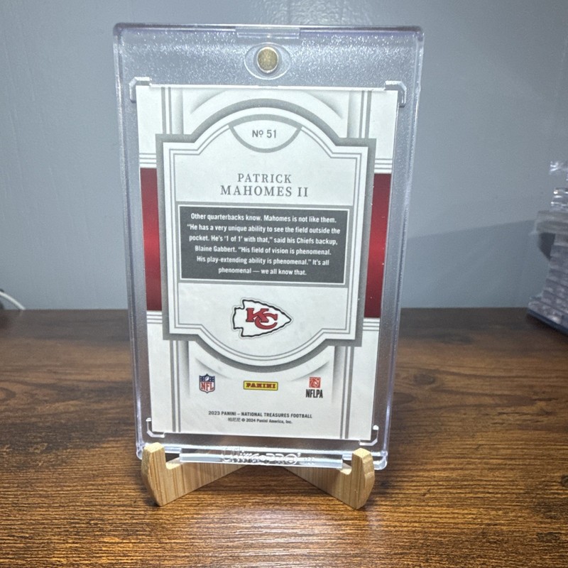 Panini 2023 National Treasures Patrick Mahomes II Chiefs Base Set #51 /99 view 2