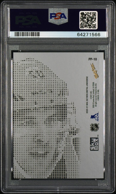 Sidney Crosby 2020-21 Metal Universe Platinum Portraits PSA 8 view 2