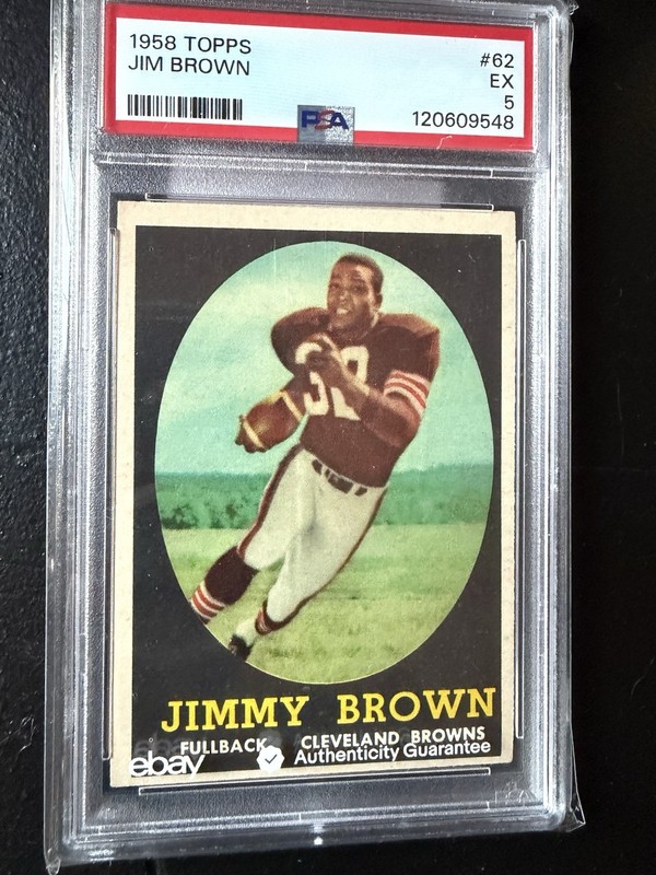 1958 Topps - Jimmy Brown rookie card PSA 5 looks way better