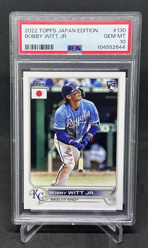 2022 Topps Japan - Bobby Witt Jr. - RC Rookie Royals - PSA 10