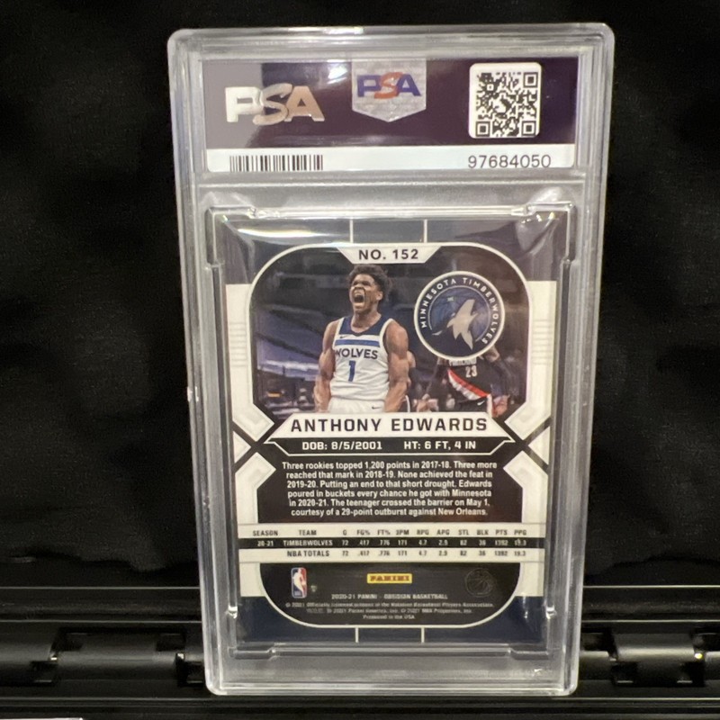 2020-21 Panini Obsidian - Electric Etch Asia Rookie #152 Anthony Edwards RC view 2