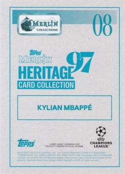 2021-22 Topps Merlin Heritage 97 UEFA Champions League #08 Kylian Mbappe view 2