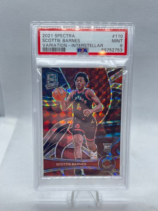 2021 PANINI SPECTRA SCOTTIE BARNES RC ROOKIE INTERSTELLAR #’D /49 PSA 9 MINT 🏀