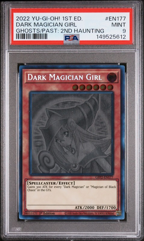 Dark Magician Girl GFP2-EN177 Ghost Rare 1st Edition Yugioh PSA 9 *612