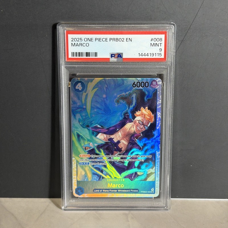 2025 ONE PIECE PRB02-PREMIUM BOOSTER ONE PIECE CARD THE BEST-VOL.2 MARCO PSA 9