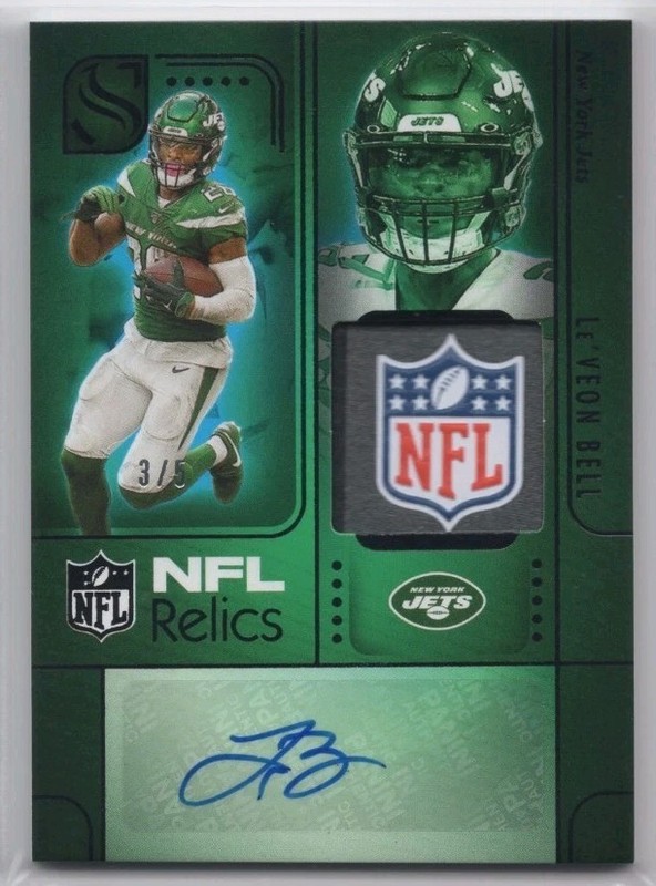 2025 Panini Silhouette NFL Shield Relics Le'Veon Bell Patch Auto /5 Jets SSP