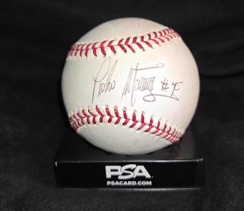 PSA Pedro Martinez AUTO Signed Autograph 2003 World Series OLB Baseball Ball HOF view 2