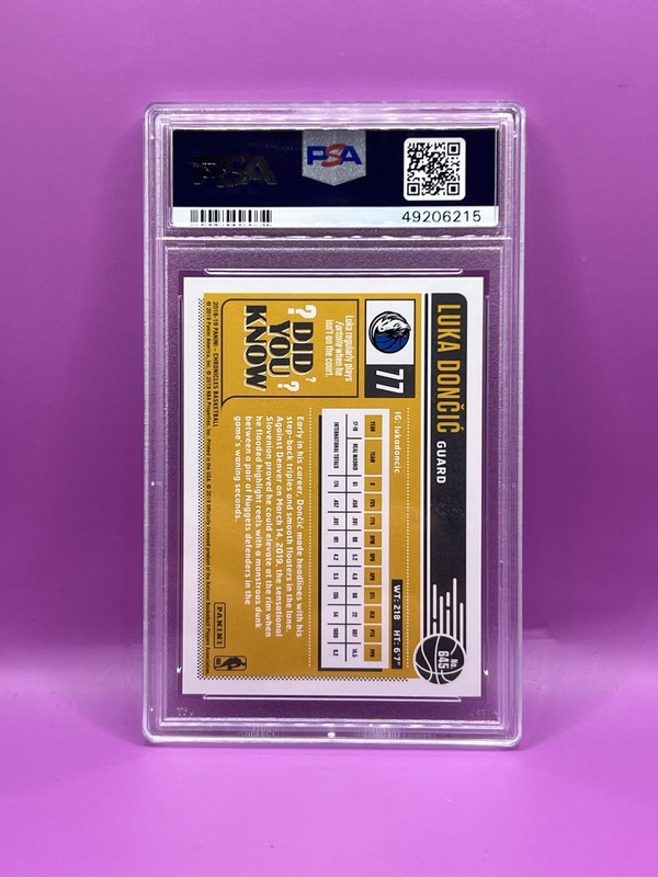 Luka Doncic 2018-19 NBA Panini Chronicles #645 PSA 9 Rookie RC Retro Classics view 2
