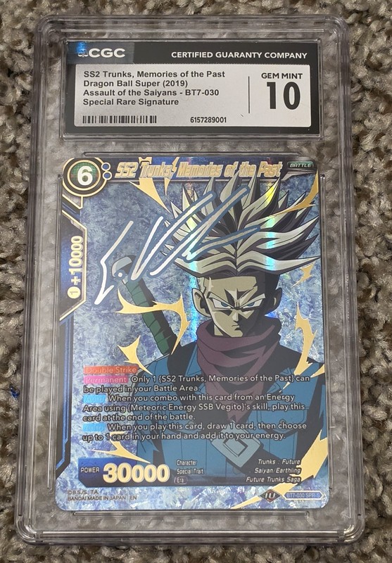 SS2 Trunks, Memories of the Past - BT7-030, Signature CGC 10 - Dragon Ball Super