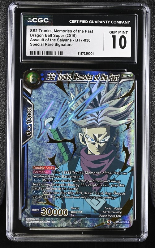 SS2 Trunks, Memories of the Past - BT7-030, Signature CGC 10 - Dragon Ball Super view 2