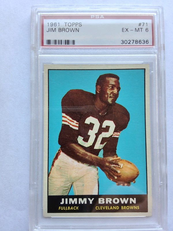 1961 Topps - Jim Brown #71 PSA 6 Jimmy Brown Cleveland Browns