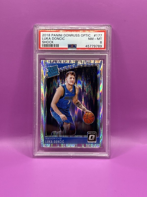 Panini 2018-19 Donruss Optic Rated Rookie Luka Doncic #177 Shock PSA 8