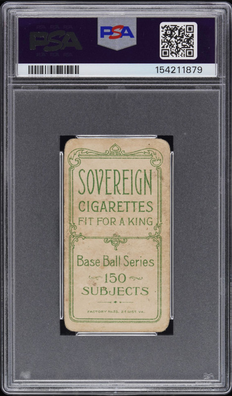 1909 T206 Sovereign 150/25 Ty Cobb Bat On Shoulder PSA 1.5 view 2