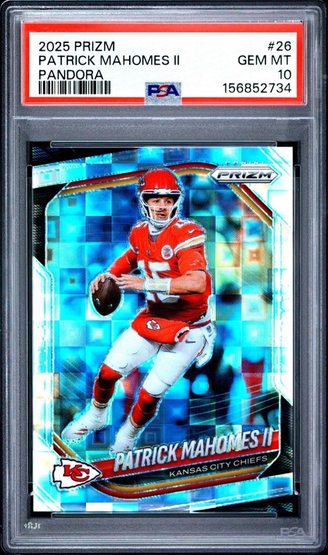 2025 Panini Prizm - Patrick Mahomes #26 Pandora Prizm /400 PSA 10 Low Pop view 2