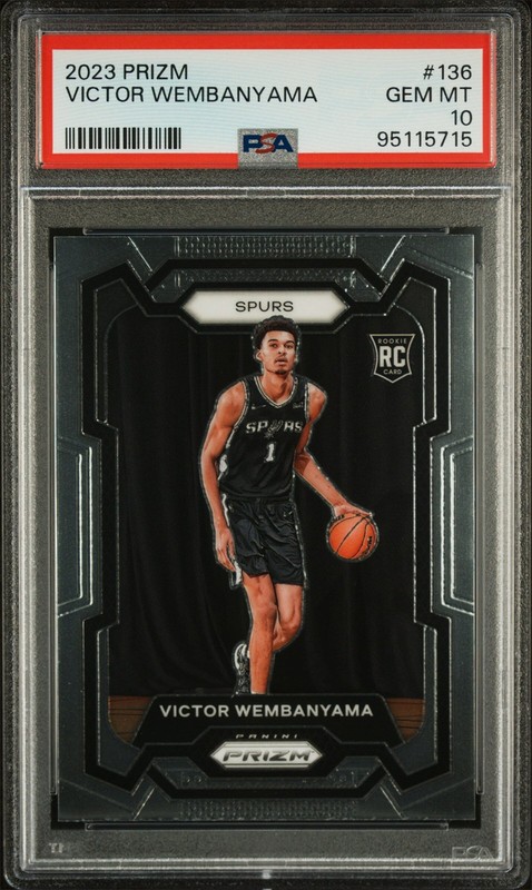 2023-24 Panini Prizm Victor Wembanyama #136 Rookie RC PSA 10 GEM MT