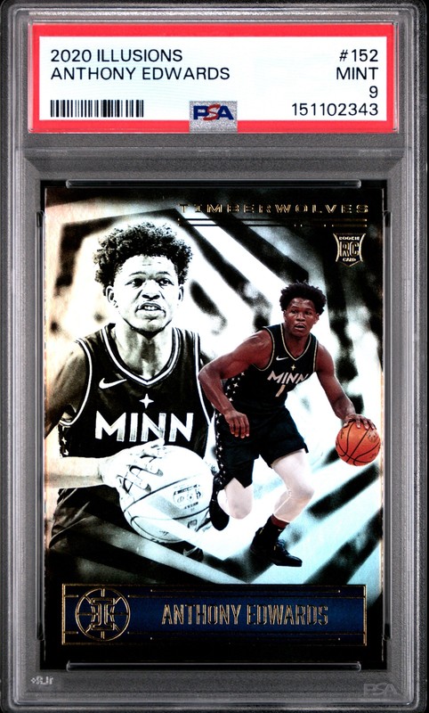 2020 Panini Illusions #152 Anthony Edwards PSA 9 view 1