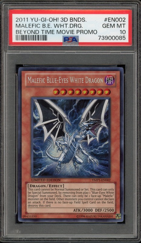 Yu-Gi-Oh! Malefic Blue-Eyes White Dragon Beyond Time Movie Promo #EN002 PSA 10