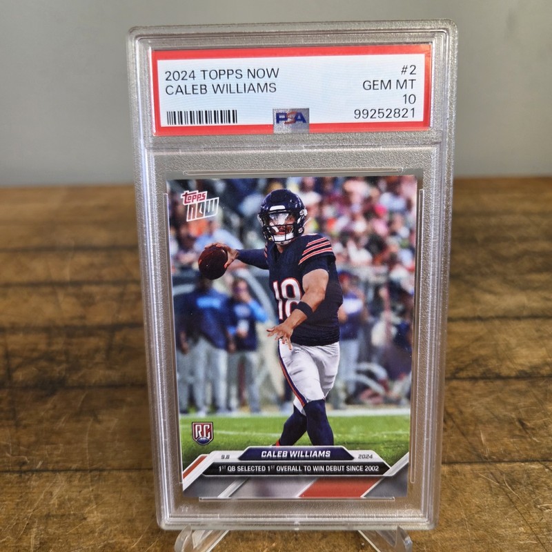 2024 Topps Now Caleb Williams #2 ROOKIE RC PSA 10 GEM MINT Bears Debut view 2
