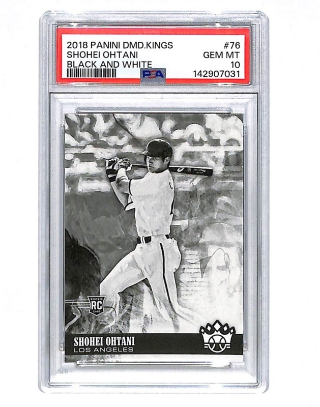 2018 Panini Diamond Kings #76 Shohei Ohtani Black And White Rookie Card PSA 10 