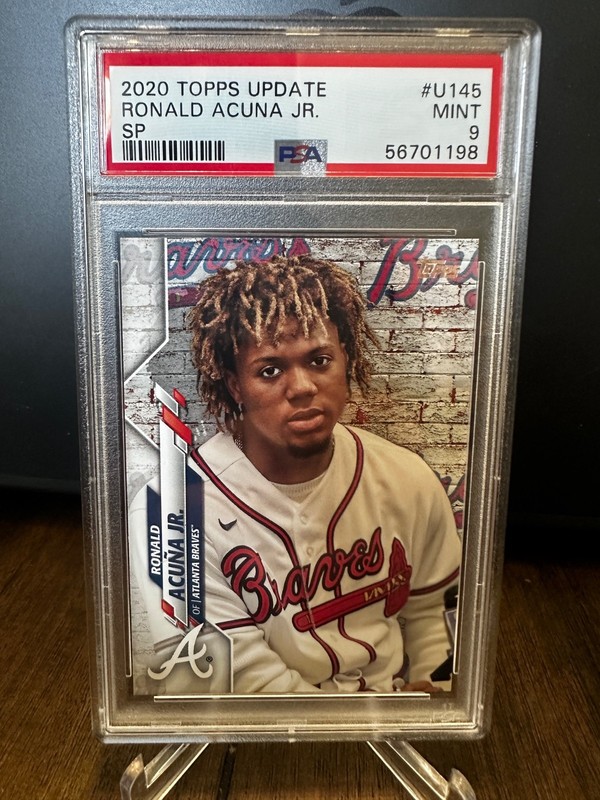 Ronald Acuna Jr 2020 Topps Update SP Rare Variation #u145 PSA 9 Atlanta Braves