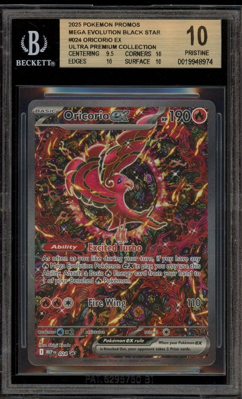 Pokemon Oricorio ex Mega Charizard X ex UPC Promo #024 BGS 10 Pristine