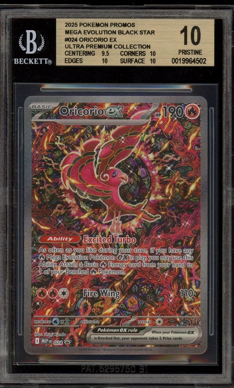 Pokemon Oricorio ex Mega Charizard X ex UPC Promo #024 BGS 10 Pristine